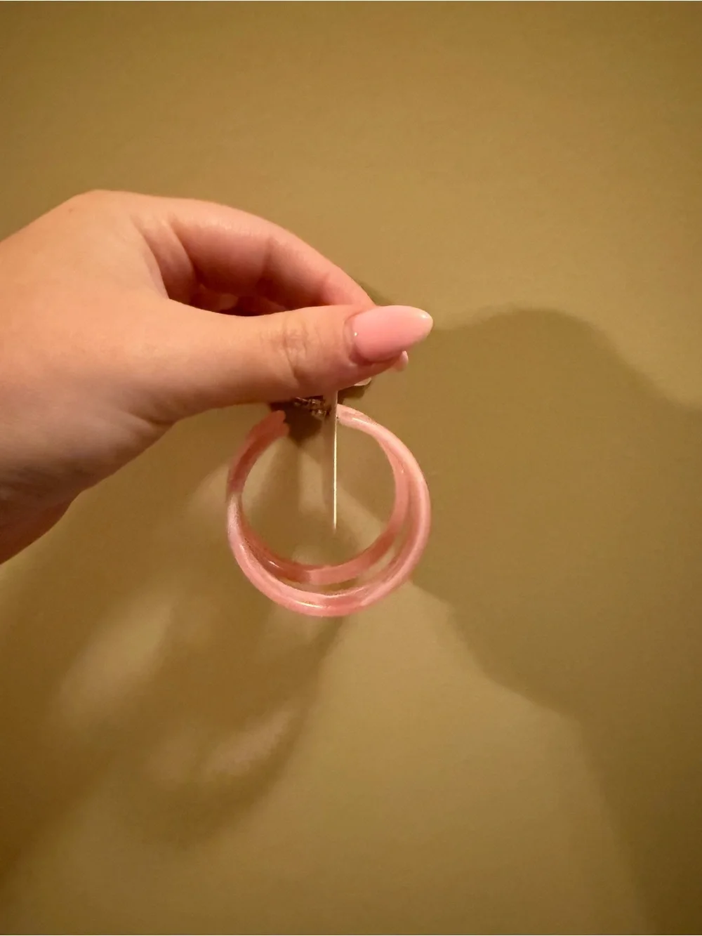 Pink Resin Hoop Earrings - Stylish Women’s Accessory